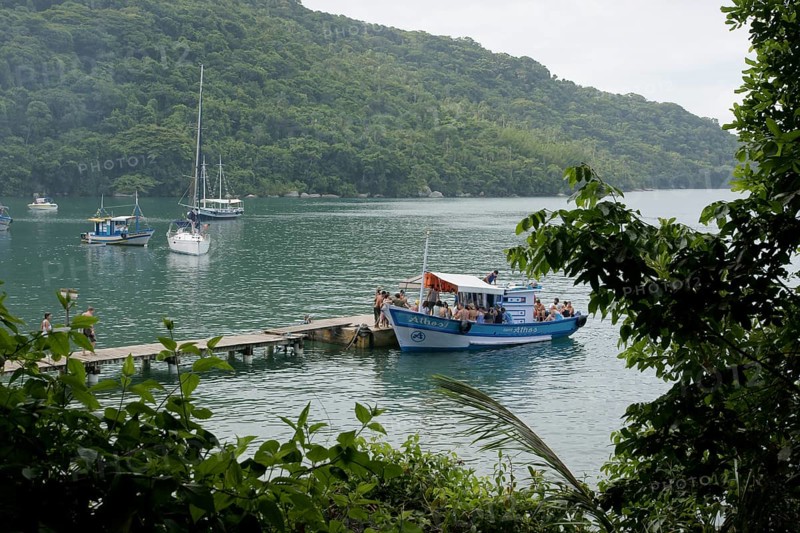Landscape, Motorboat, Ilha Grande, Rio de Janeiro, Brazil