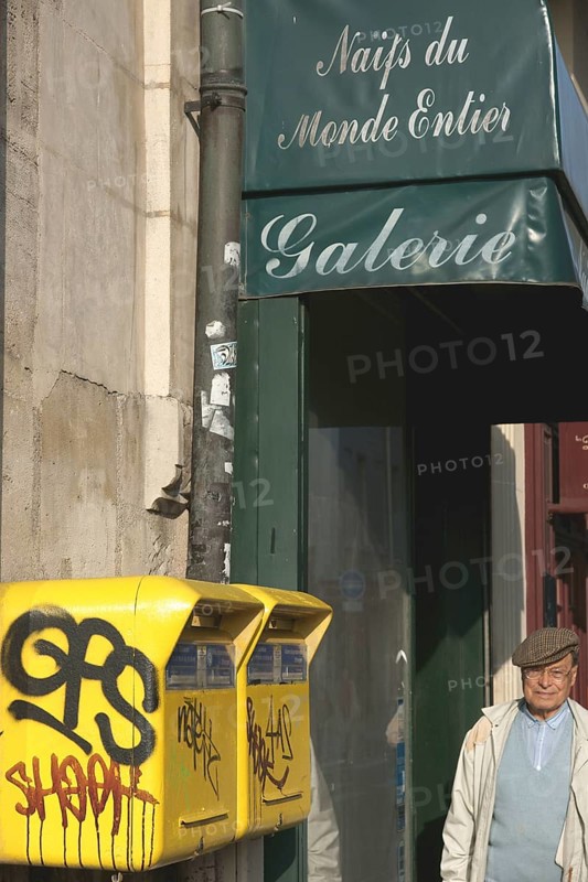 Mailbox, Man, Paris, France