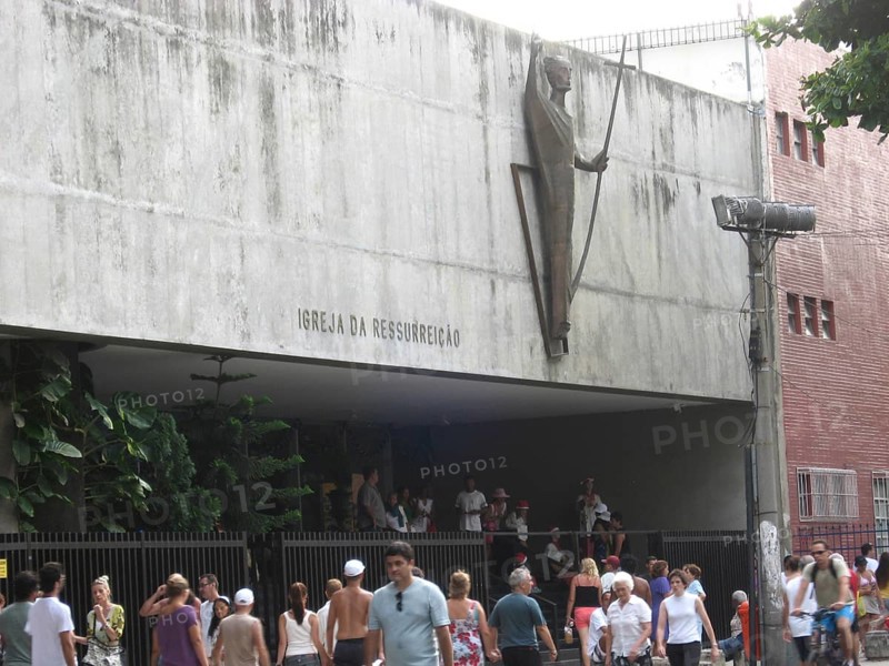 People, Church Resurrection, City, Copacabana, Rio de Janeiro, Brazil