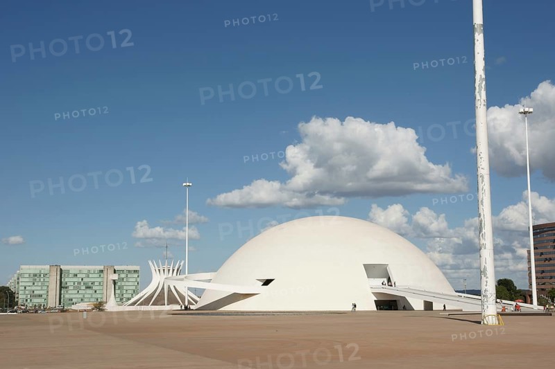 National museum, Metropolitan Cathedral Ours Mrs. Aparecida, Distrito Federal, Brasília, Brazil