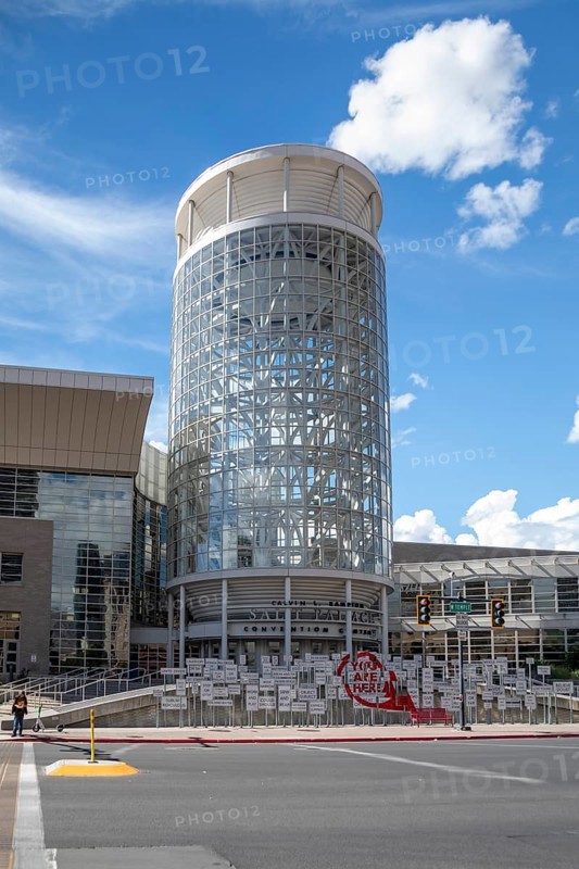 Salt Lake City, Utah - The Salt Lake City convention center. Officially the Calvin L. Rampton Salt Palace Convention Center, its is commonly called the Salt Palace