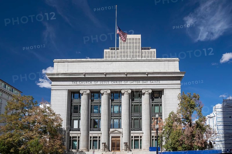 Salt Lake City, Utah - The Church Aministration Building, the headquarters of the Church of Jesus Christ of Latter-Day Saints (Mormons)