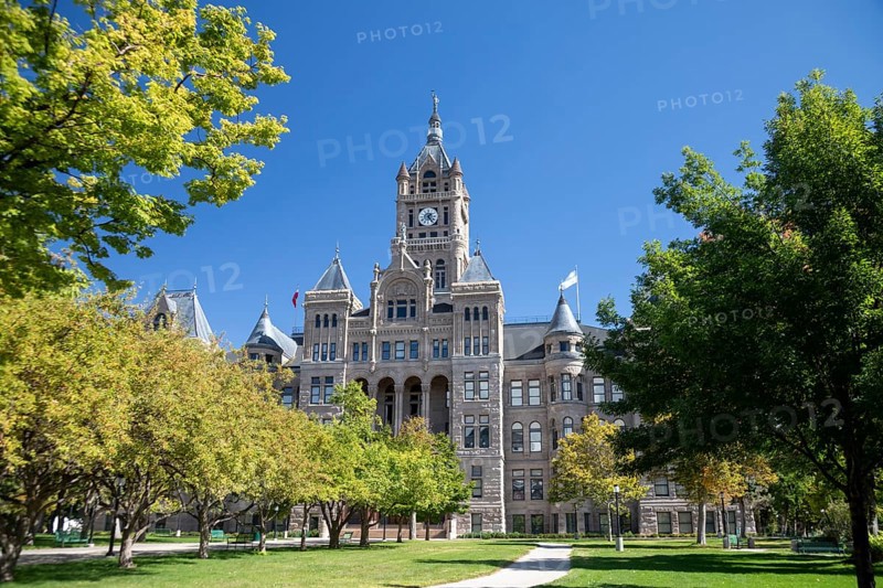 Salt Lake City, Utah - The Salt Lake City and County Building. It was built in the early 1890s and served as the Utah capitol from 1896-1915. It is now the seat of local government