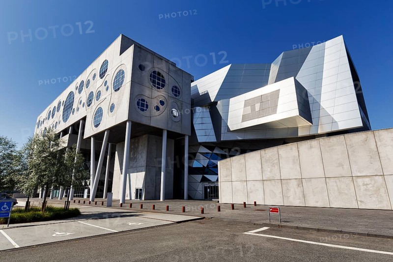 Concert hall und Musikkens Hus, House of Music, architect Coop Himmelblau, modern architecture, harbour front, Aalborg, Ålborg, Jutland, Denmark