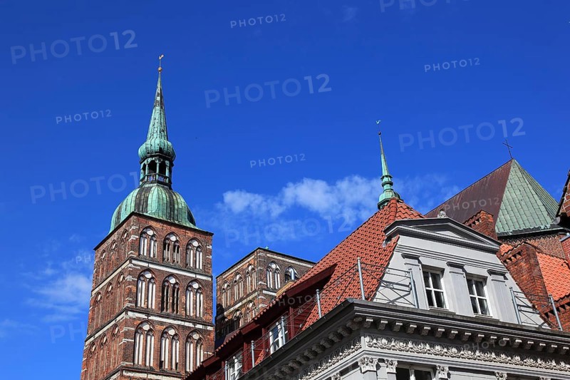St. Nicholas Church, also St. Nicholas Church, in the urban area of Altstadt, Stralsund, Vorpommern-Rügen district, Mecklenburg-Western Pomerania, Germany