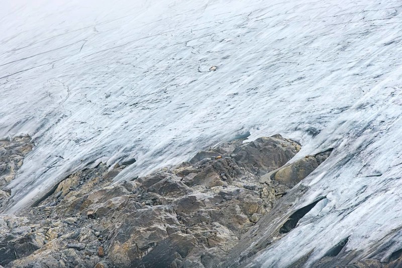 Glacier edge on the Rettenbach Glacier, also Rettenbach Ferner, above Sölden, Ötztal, Tyrol, Austria