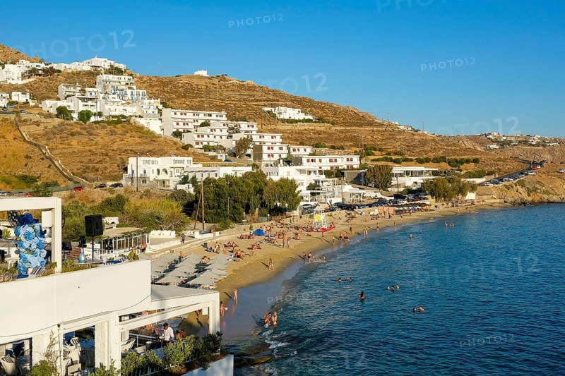 Agios Stefanos, Mykonos, Cyclades, Greece - Agios Stefanos, small town with sandy beach, apartments and hotels, just north of Mykonos New Port