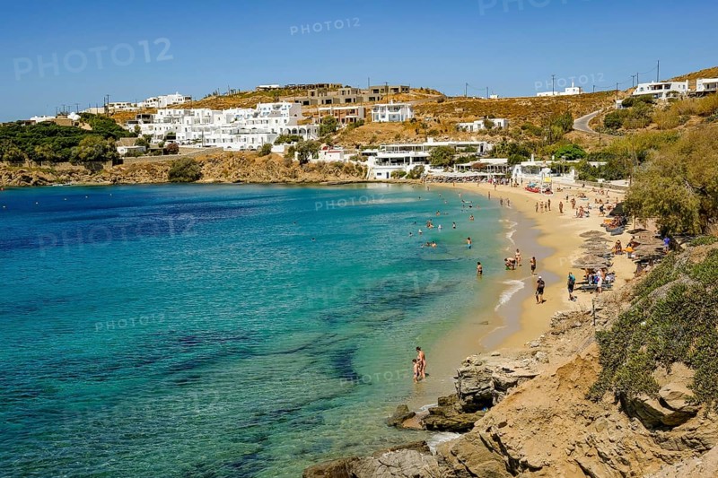Agios Stefanos, Mykonos, Cyclades, Greece - Agios Stefanos, small town with sandy beach, apartments and hotels, just north of Mykonos New Port