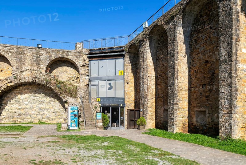 Tourist information office medieval village of Ainsa, Aínsa-Sobrarbe, Huesca province, Aragon, Spain