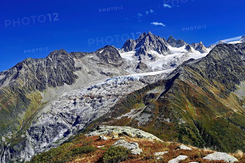 Glacier du Tour behind Aiguilles du Tour, Chamonix-Mont-Blanc, Haute-Savoie, France