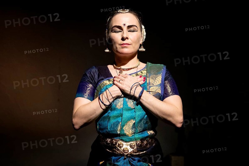 Eva Isolde Balzer, dancer, Hope in Resonance, Carnatic Music and Bharatanatyam Fundrising Evening For Gaza, 08.11.2025, ITZ, intercultural dance center, Berlin, Germany