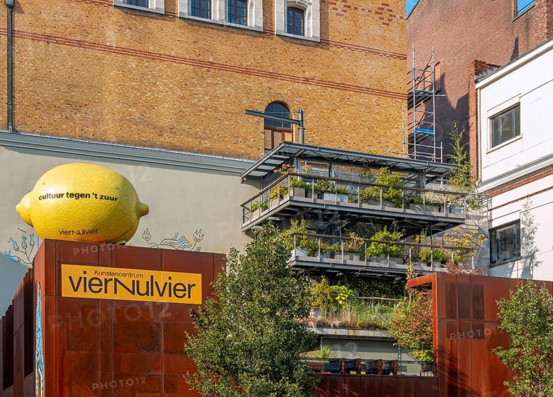 VIERNULVIER Arts Centre, Flemish arts institution, café, ballroom and concert hall at De Vooruit in the city Ghent, Gent, East Flanders, Belgium