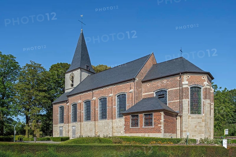 18th century Saint Giles church, Sint-Egidiuskerk in the village Groot-Bijgaarden near Dilbeek, Flemish Brabant, Belgium