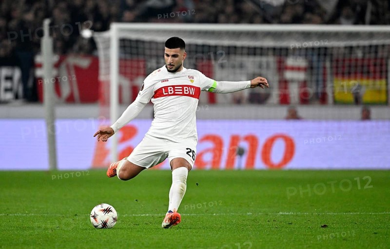 Deniz Undav VfB Stuttgart (26) Ball Action Europa League, MHPArena, MHP Arena Stuttgart, Baden-Württemberg, Germany
