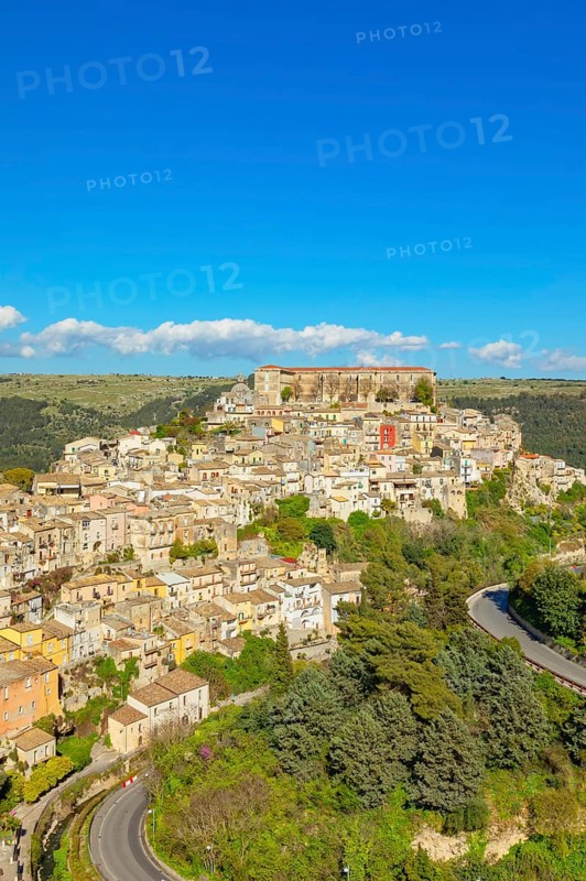 Elevated view of Ragusa Ibla, Ragusa Ibla, Ragusa province, Sicily, Italy