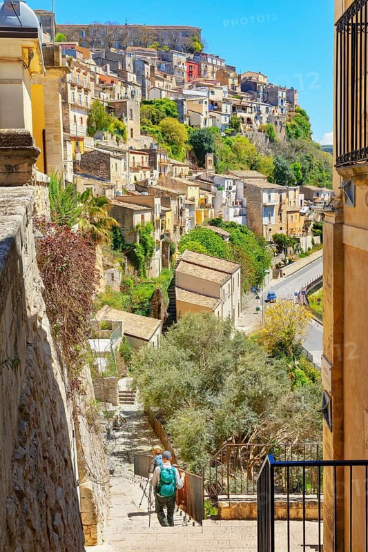 Historic town view, Ragusa Ibla, Ragusa province, Sicily, Italy
