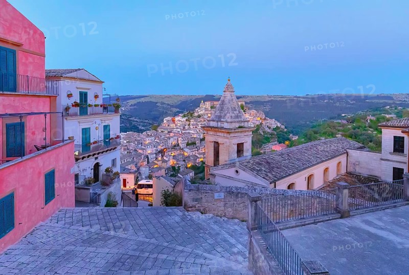 Ragusa Ibla view from Santa Maria delle scale church, Ragusa Ibla, Ragusa province, Sicily, Italy