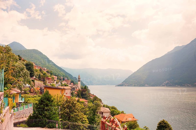 View of Lake Como, Italian Lago di Como, one of the Upper Italian lakes, Lombardy region, Italy