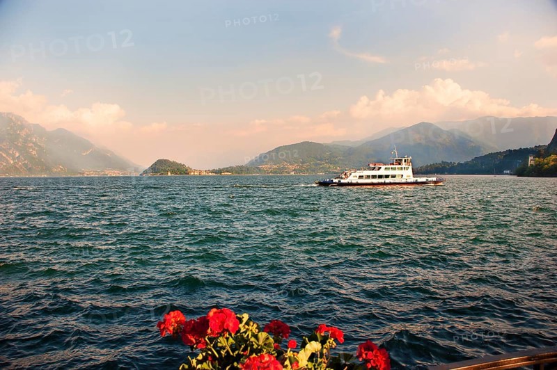 Car ferry on Lake Como, Como province, Lombardy, Italy