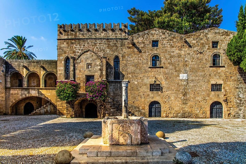 Platia Argirokastrou with fountain, Rhodes town