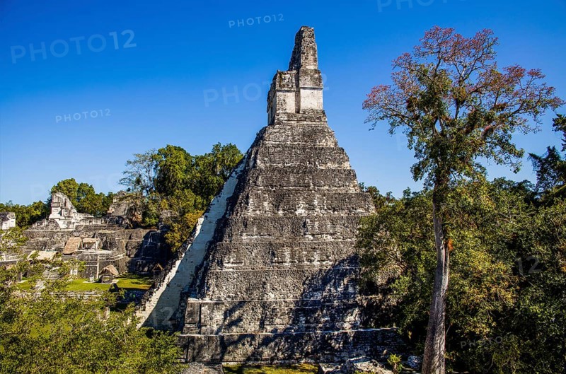 Temple 1, Temple of the Great Jaguar, Tikal, largest Mayan ceremonial complex