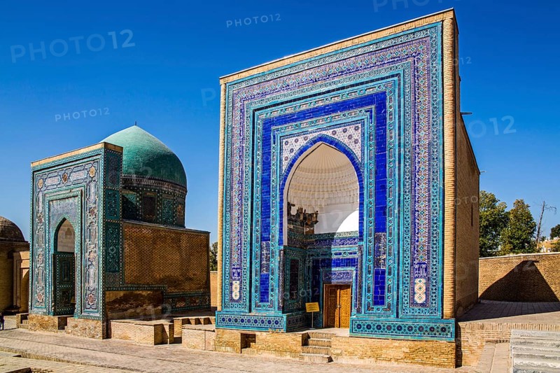 Shohizinda, burial road from 11 mausoleums, Samarkand, Uzbekistan