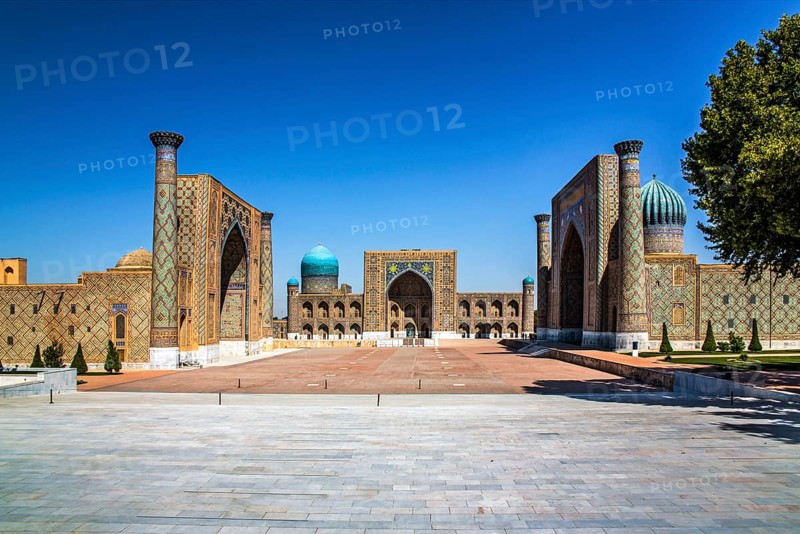 Registan Square, ensemble of three madrasas, Samarkand, Uzbekistan