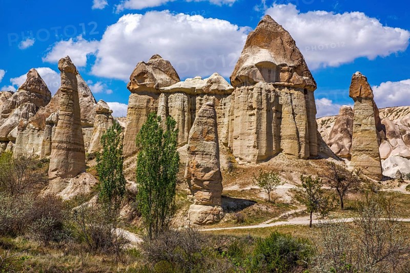 Bagildere Valley, fantastic tuff rock formations, Cappadocia, Turkey