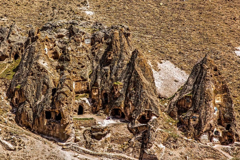 Monastery complex, Soganli Valley, fantastic tuff rock formations, Cappadocia, Turkey