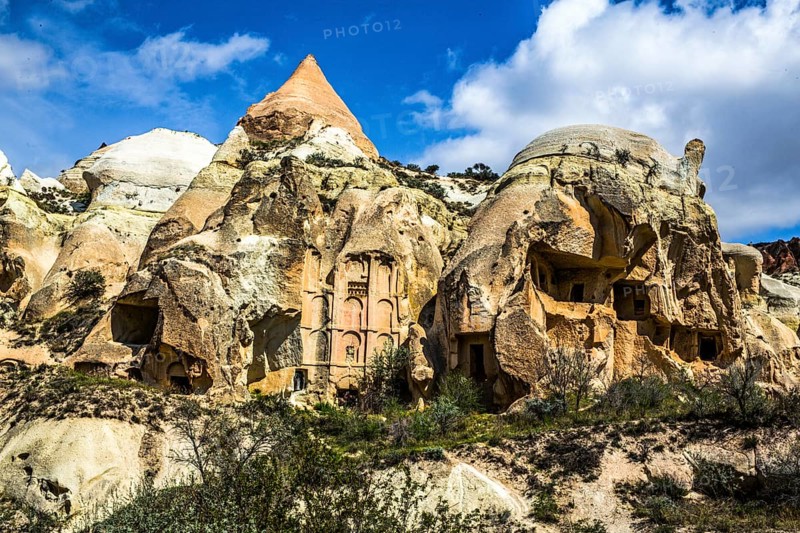 Red Gorge rock galleries, fantastic tuff rock formations, Cappadocia, Turkey
