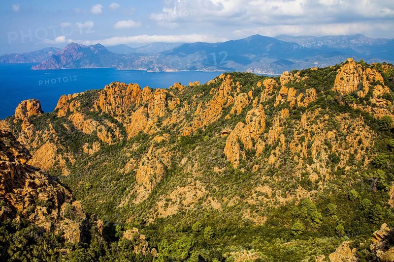 Calanche, bizarre rock formations 400 m above sea level, UNESCO World Heritage Site, Corsica, Piana, Corsica, France