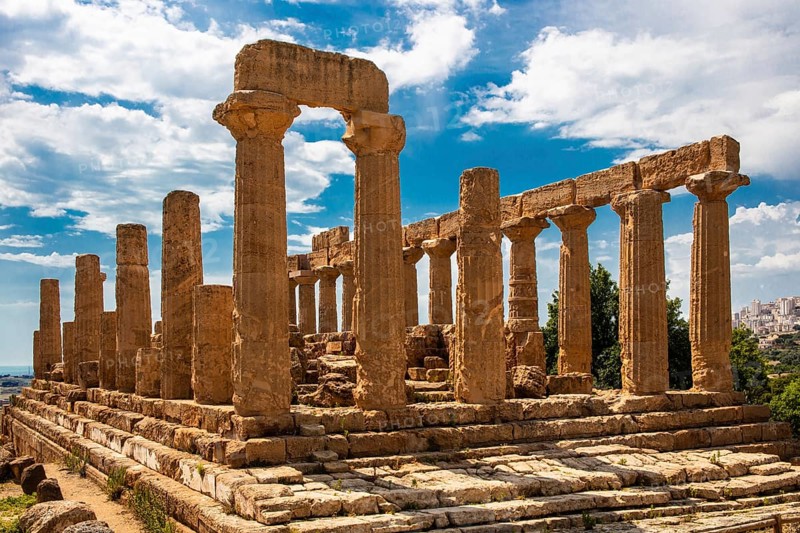 Temple of Juno (or Hera Temple) as Dorian Peripteros, Valley of the Temples, Agrigento, Sicily, Italy