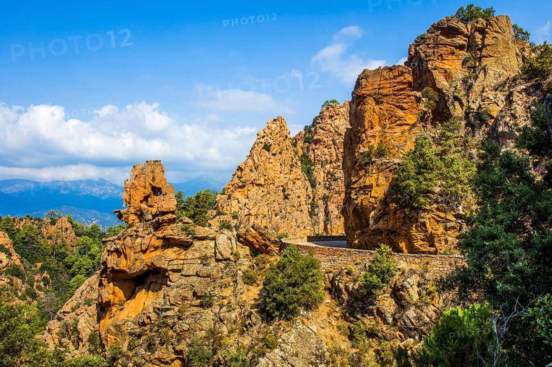 Calanche, bizarre rock formations 400 m above sea level, UNESCO World Heritage Site, Corsica