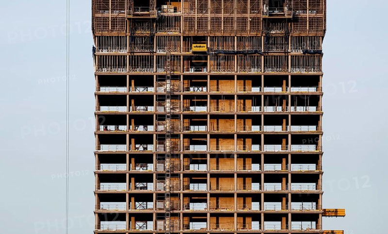 The Berlinian skyscraper construction site, at Alexanderplatz, Berlin, 05.11.2025, Berlin, Berlin, Germany