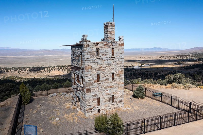 Austin, Nevada - Stokes Castle, built in 1897 by Anson Phelps Stokes, but occupied for only one month. Stokes was involved the silver mining boom in the area and in construction of the Nevada Central Railroad