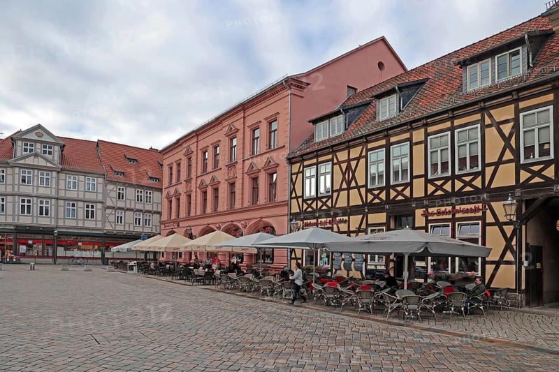 Market square, Quedlinburg, Saxony-Anhalt, Germany, World Heritage Site, UNESCO