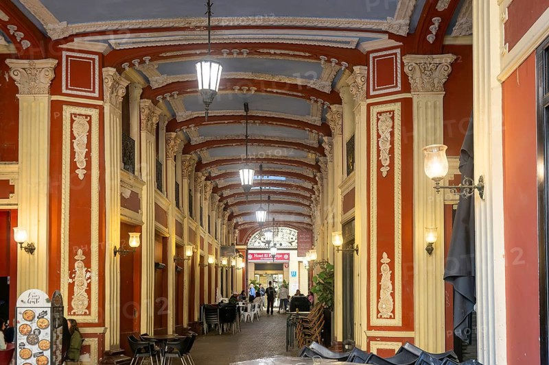 Pasaje del Ciclón, Pasaje del Comercio y la Industria gallery, Zaragoza, Aragon, Spain, Europe 1883 by architect Fernando de Yarza