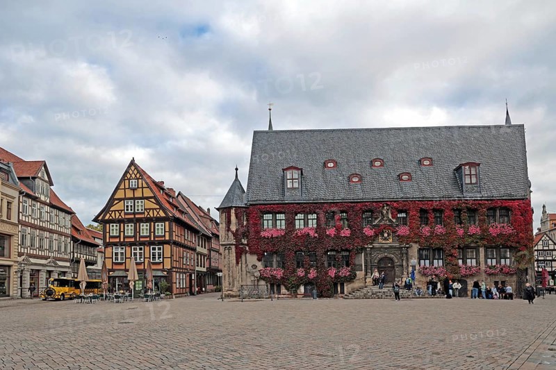 Market Square, Quedlinburg, Saxony-Anhalt, Germany, World Heritage Site, UNESCO, City Hall