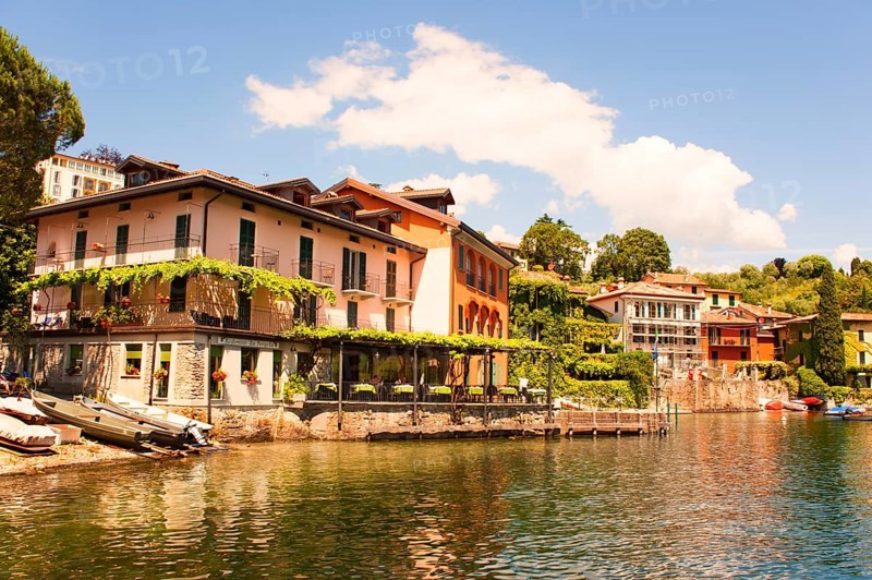 Bellagio, picturesque small town with views of the Alps, Lake Como, Italian Lago di Como, one of the Upper Italian lakes, Lombardy region, Italy