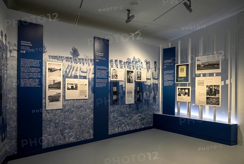 Exhibition Destiny Herrenmensch in the former NS Ordensburg Vogelsang, interior view, Eifel National Park, Schleiden-Gemünd, North Rhine-Westphalia, Germany