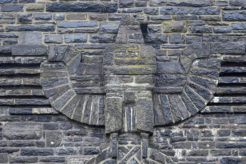 Eagle relief in the former NS Ordensburg Vogelsang, Eifel National Park, Schleiden-Gemünd, North Rhine-Westphalia, Germany