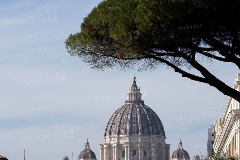 Dome of St. Peter's Basilica in the Vatican city, Rome, Italy