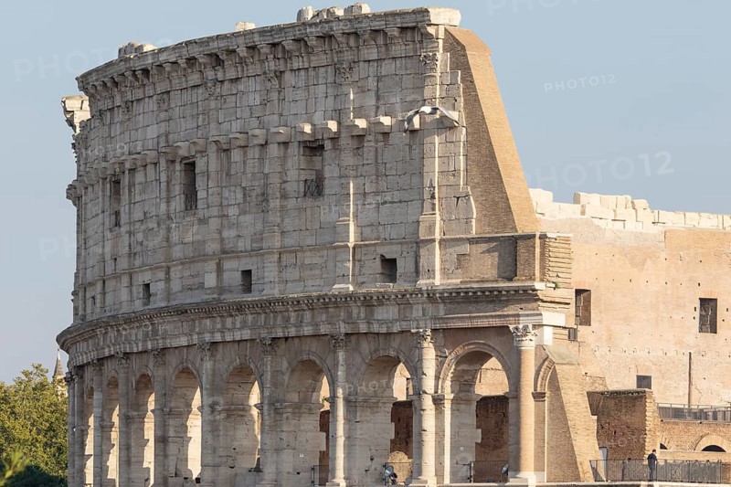 Outside view of The Colosseum in the city of Rome, Italy
