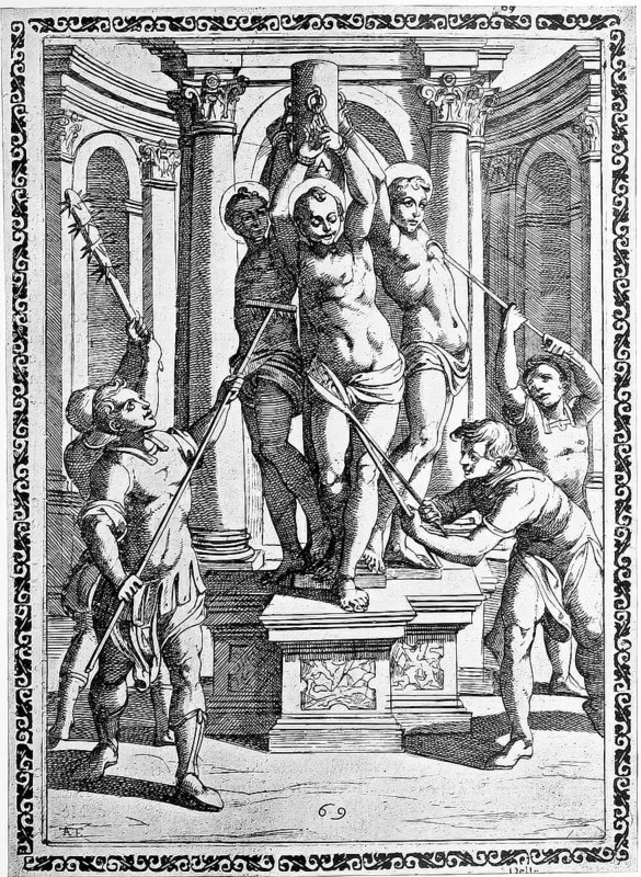 Torture, Torture, Inquisition, a. convict who was tortured with iron claws or pliers Torture, Inquisitiont, b. Torn with spikes, c. Teared with harrows., illustration, reproduction from a 16th century original, authentic, file restored for optimal use, exact date of submission unknown