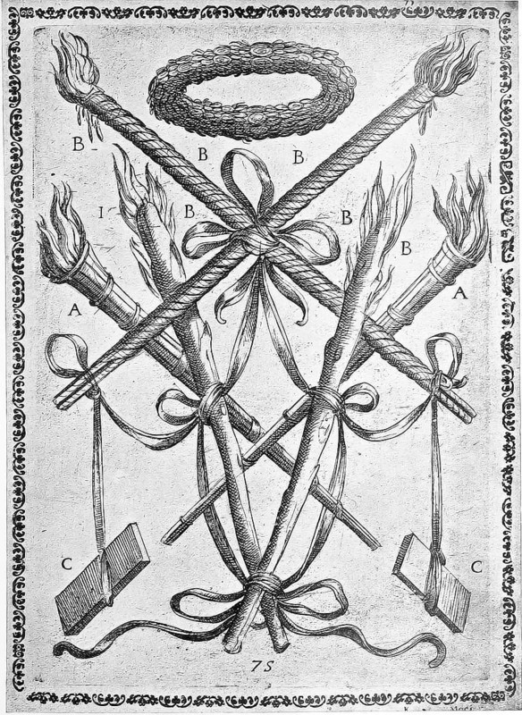 Torture, torture instruments, a. burning logs or torches, b. torches made of pine wood or other wood, c. Metal plates heated in fire., illustration, reproduction from a 16th century model, medieval, authentic, file restored for optimal use, exact date of original unknown