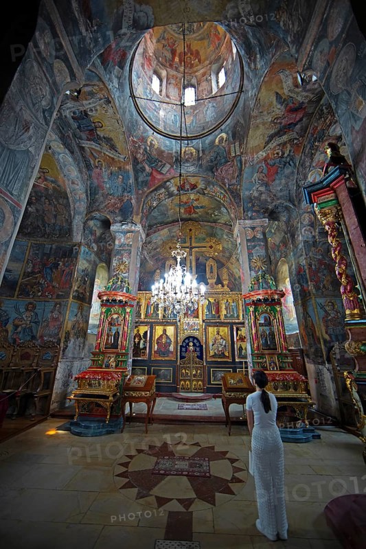 Frescoes in Krusedol monastery, interior view, Krušedol Prnjavor, Vojvodina Province, Serbia