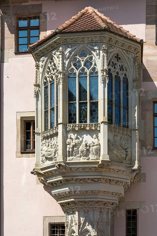 Oriel am Sebalder Pfarrhof, Sebalder Chörlein, Altstadt, Nuremberg, Middle Franconia, Franconia, Bavaria, Germany