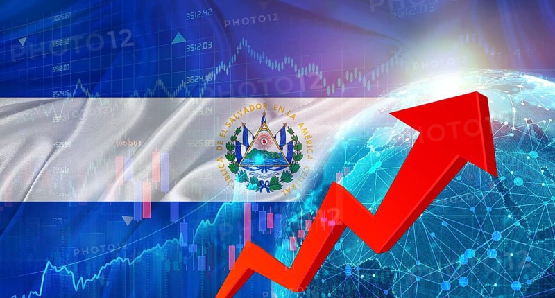 Global financial growth with Bulgaria flag. Financial growth with Bulgaria flag on economic background