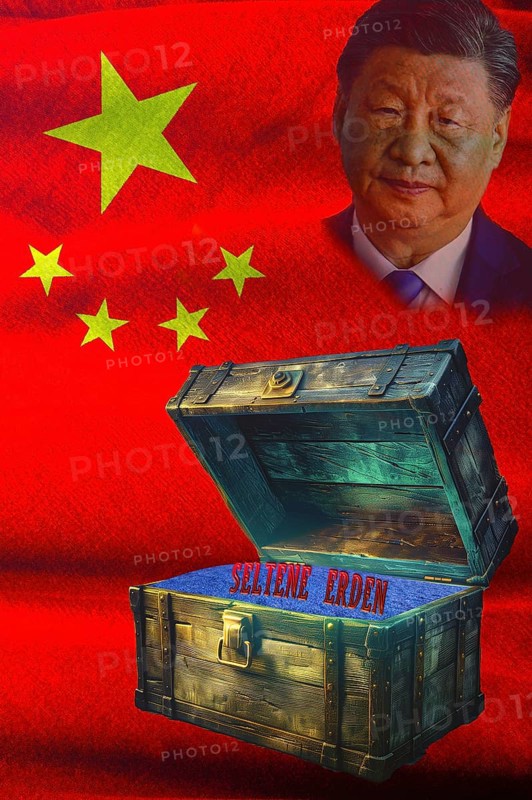Symbolic image, rare earths, dependent on China with 90% raw material ownership, industry dependency, rare earths for Europe and USA, semiconductor crisis, chip shortage, raw materials, suppliers China and Russia, Germany without mineral resources, scarcity of fossil fuels, energy supply, energy transition, phase-out of nuclear energy, production stop in the automotive industry, defense industry, computer chips
