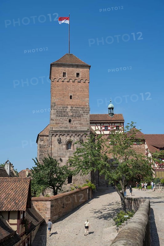 Heidenturm, Burghof, Kaiserburg, Nürnberger Burg, Nuremberg, Middle Franconia, Franconia, Bavaria, Germany